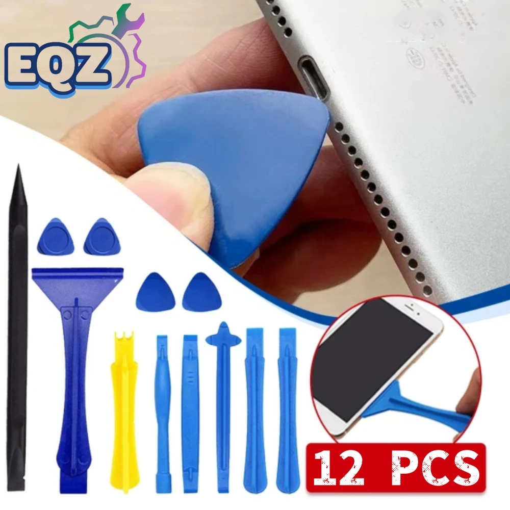 12-Piece Plastic Pry Bar Repair Kit for Electronics and Mobile Devices