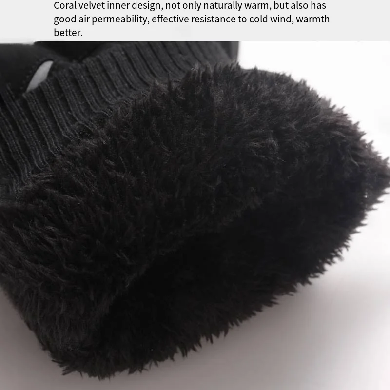 Winter Men's Gloves Warm Touchscreen Sport Fishing Splash-proof Skiing Army Cycling Snowboard Nonslip Zipper Women Gloves