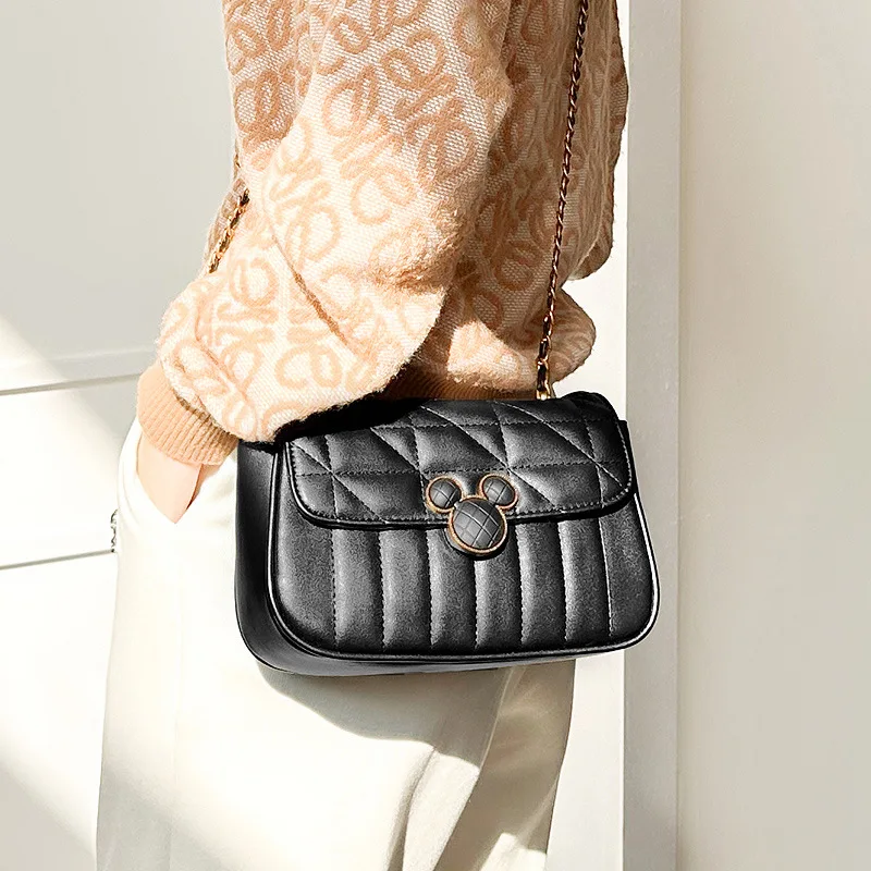 Disney Mickey Purses and Handbags PU Fashionable Bags for Women Large Capacity Kawaii Crossbody Shoulder Bag Anime Case Wallet