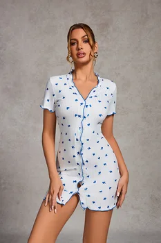 ثوب نوم مثير للنساء ملابس نوم مثيرة للنساء ملابس منزلية بيجامات صيفية ملابس نوم Koszula Nocna بيجامة 3