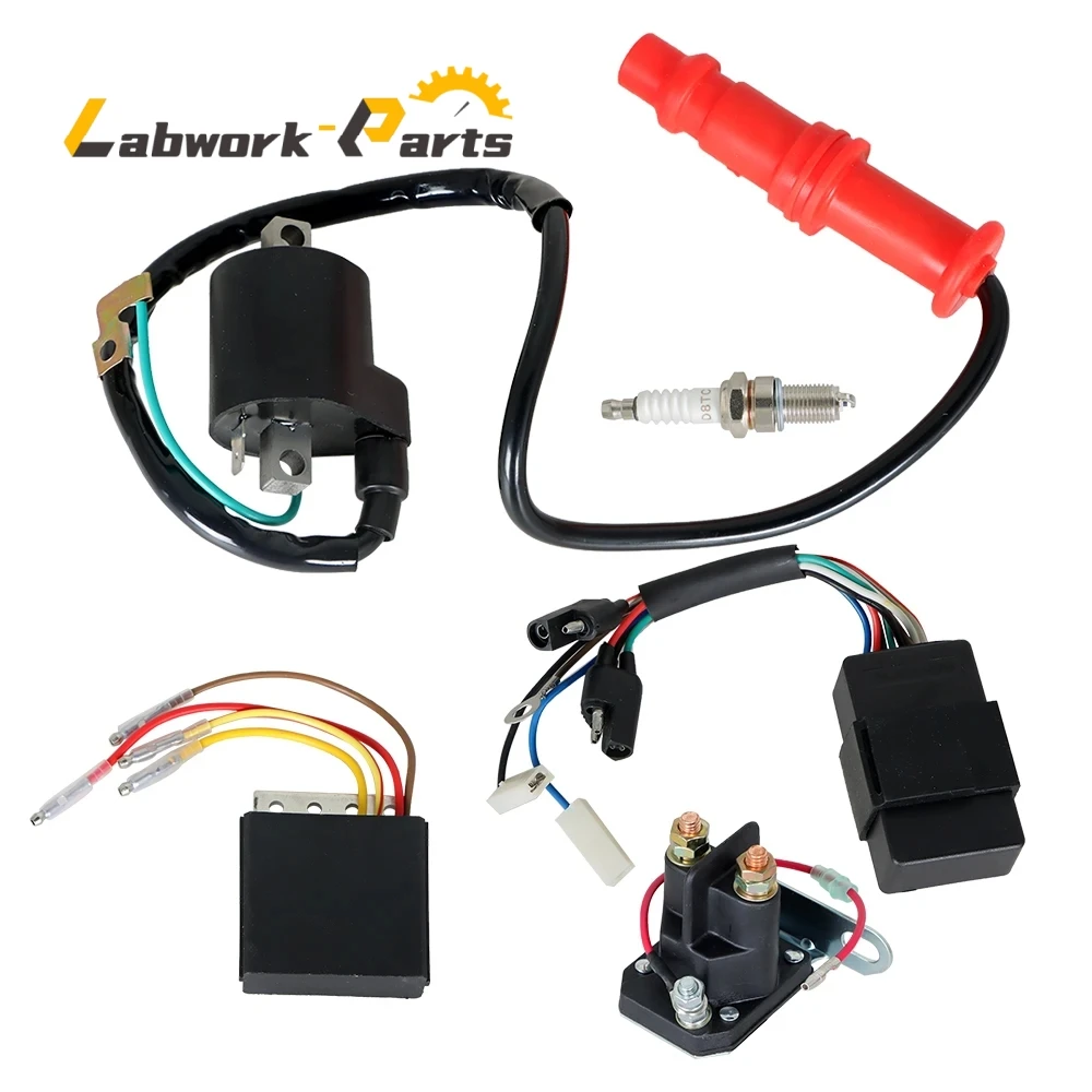 Ignition Coil CDI Relay Regulator Spark Plug 1996-2001 For Polaris Sportsman 50 zongshen zs 190cc engine kit carburetor cdi ignition coil rectifier relay zs190cc