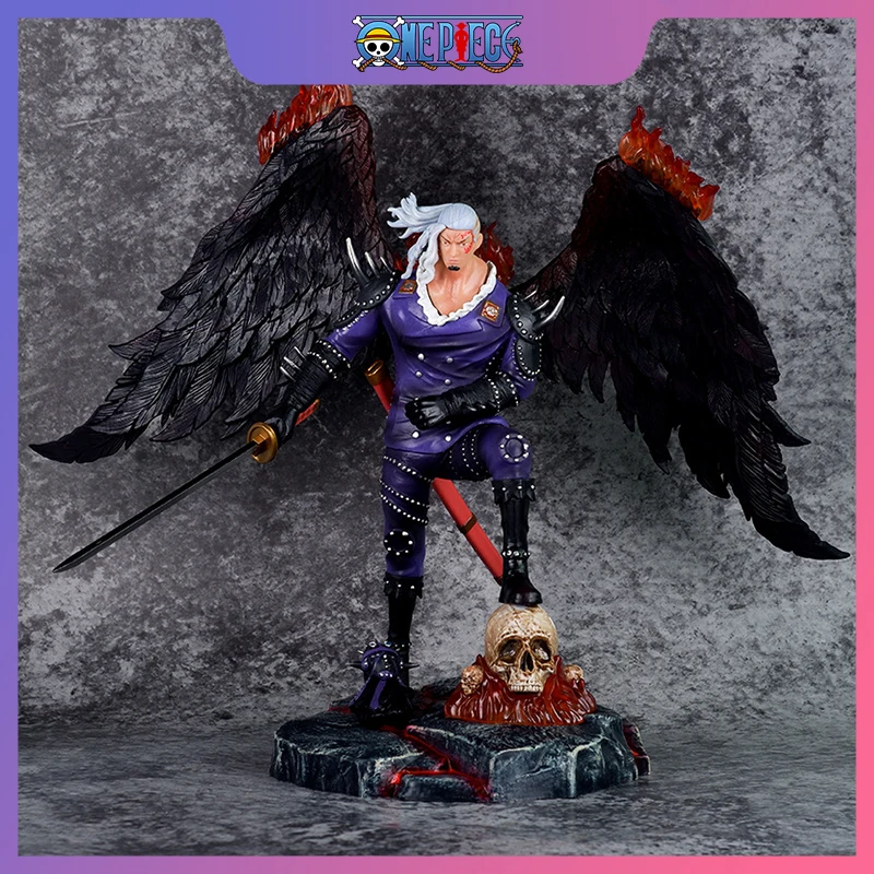 

33cm One Piece King Figure King The Wild Fire Anime Figurine 2 Heads Pvc Statue Collectible Model Doll Decoration Toys Kids Gift