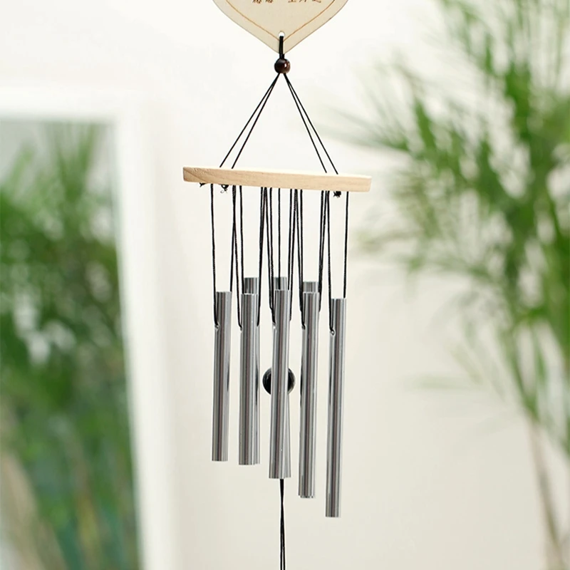 Metal Wind Chimes Yard Garden Bell Wind Chime Window Bells Wall Hanging Decoration Home Decor Wooden Bell