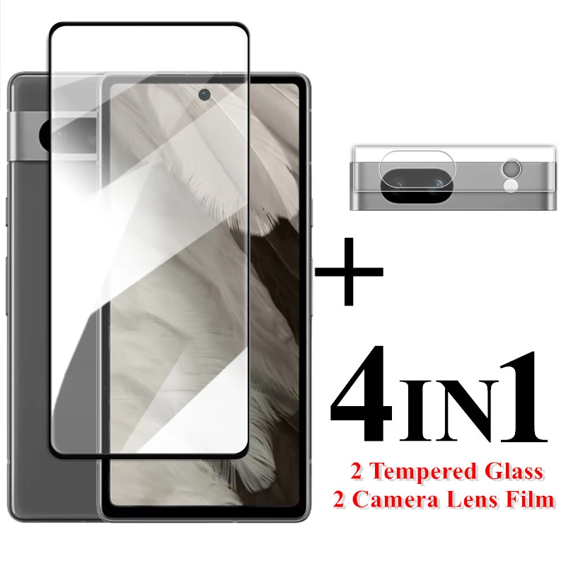 Per Google Pixel 7A Screen Protector Full Glue Cover Glass Per Pixel 5 5A 6 6A 7 7A Vetro Temperato Pixel 5A 6 6A 7 7A Lens Flim