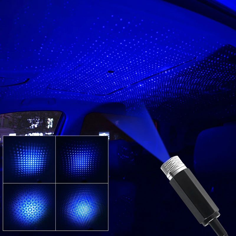 Mini LED Car Roof Star Novelty Lighting Night Lights Projector Light  Interior Ambient Night Starry Sky USB LED Decorative Lights