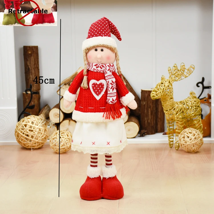 thumbnail image 1 of Muñeco de nieve de gran tamaño, muñeco de Papá Noel, decoración navideña para el hogar, juguetes retráctiles, regalo de Año Nuevo, adorno para festival de Navidad, 1 of 5