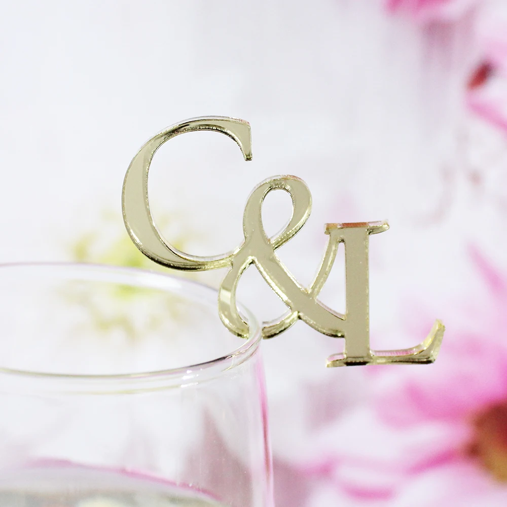 Personalized Mirror Drink Charms and Toasting Tags - Set of 20/50/100 Pieces