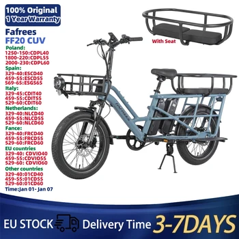 Fafrees FF20 CUV Bici Elettrica 250W 48V 24Ah Batteria Rimovibile Bicicletta Elettrica Cargo E-bike Trasporto Bambini E-bike per Adulti