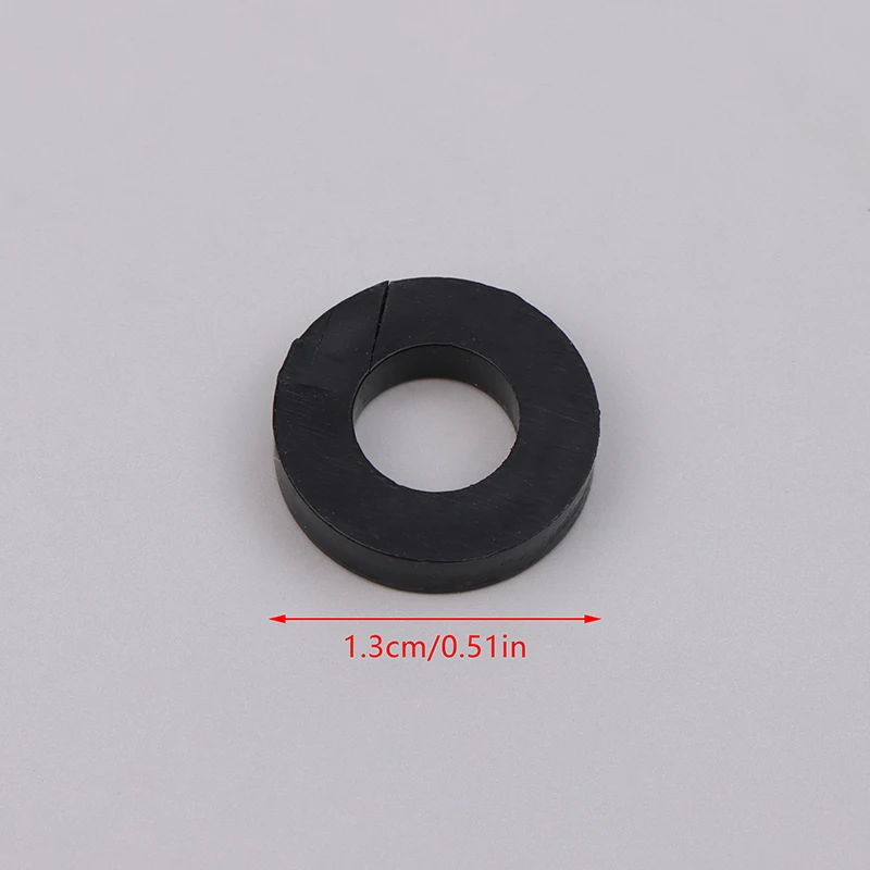 Plastic Drum Screw Washers, White & Black, 100pcs - Flat, 1.3cm/0.51in Diameter
