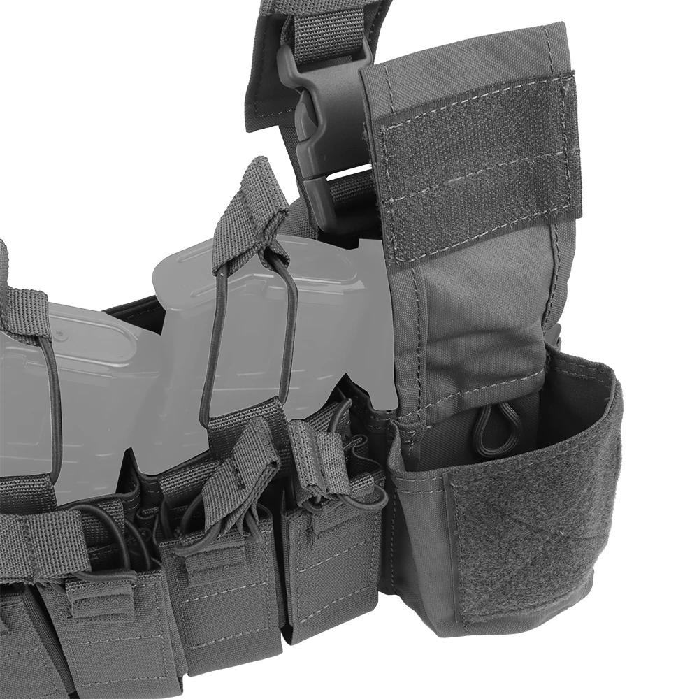 D3CRX Tactical Chest Rig, Multi-function Modular Wargame Vest, Lightweight with Mag Pouch, Airsoft Hunting Gear