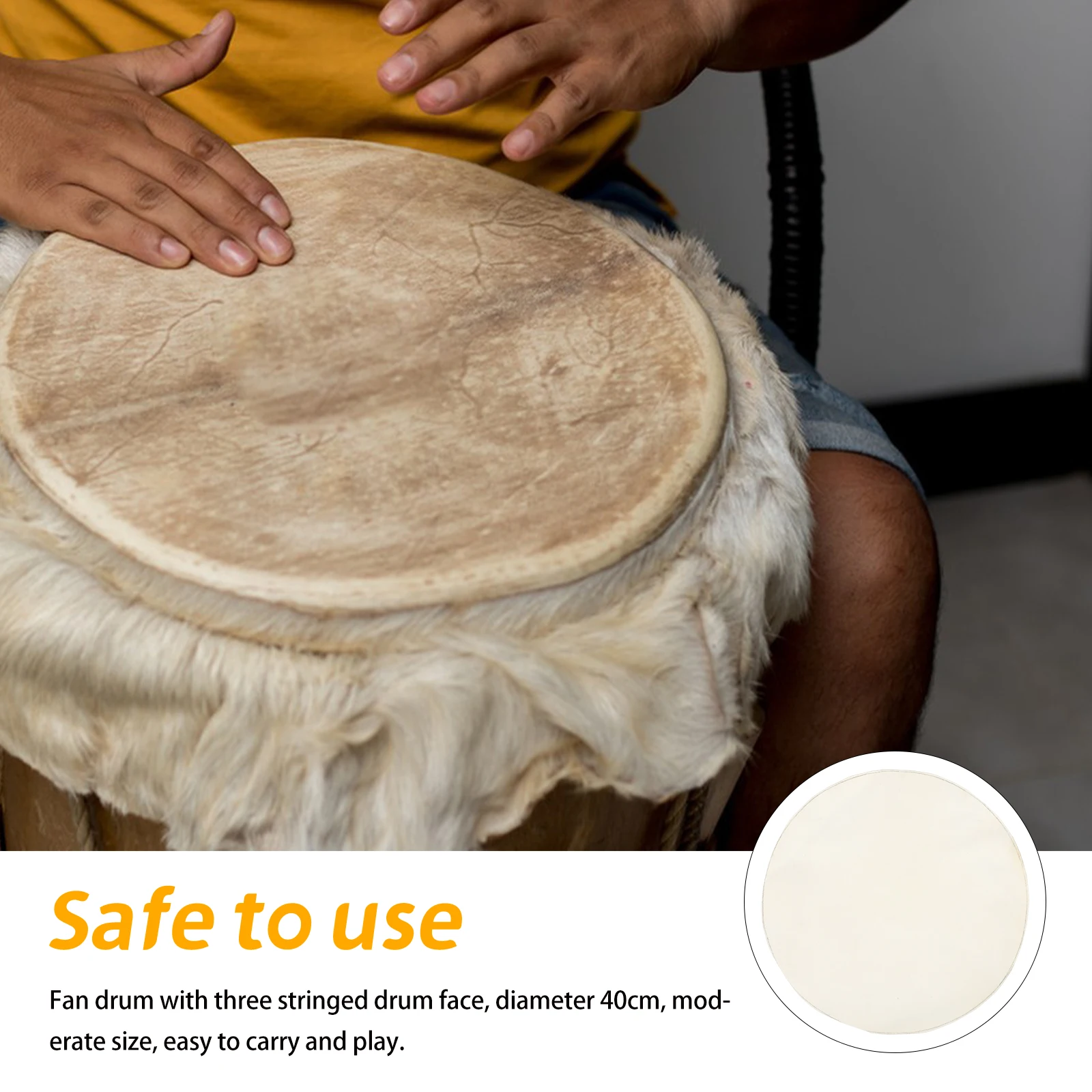 2Pcs Drum Head African Cover Replacement Conga Skin 40cm Drumheads For Bongos Tambourines Drum Percussion Instrument
