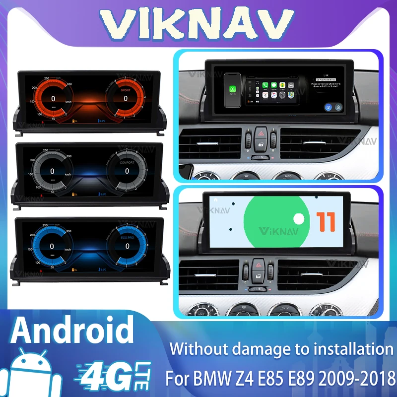

Android 12 Car Radio GPS NavigationFor BMW Z4 E85 E89 2009-2018 CIC DVD Multimedia Player With screen 2din