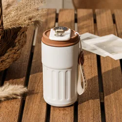 Smart Display Thermal Mug - 450ml Stainless Steel Vacuum Cup - 450ML (Coffee)