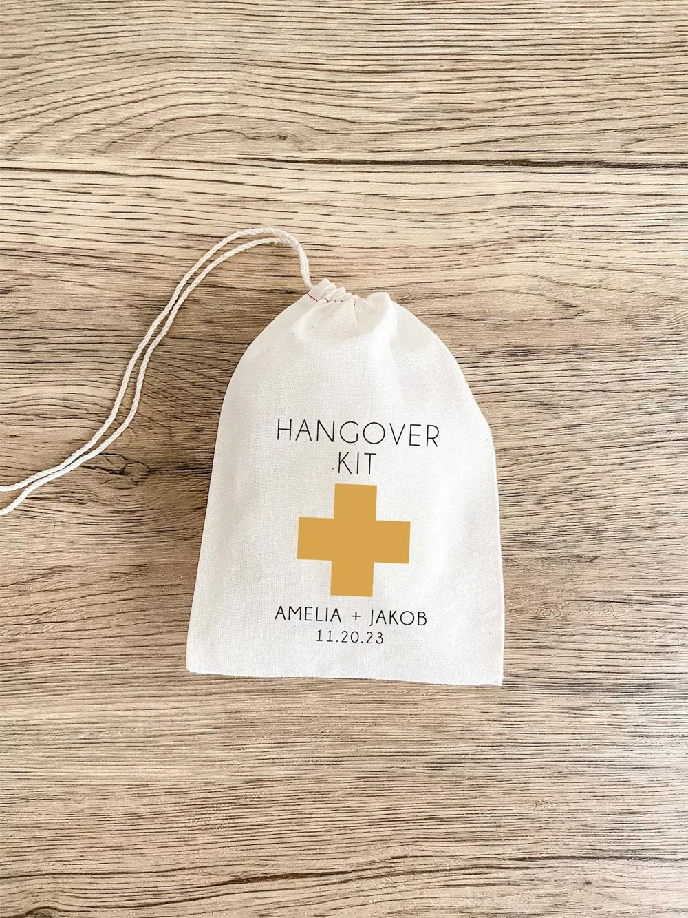 Lot of 7 bachelorette hangover kit/ accessory bags Sparkle and Bash Pink Drawstring Hangover Kit Gift Bags for  main image 3