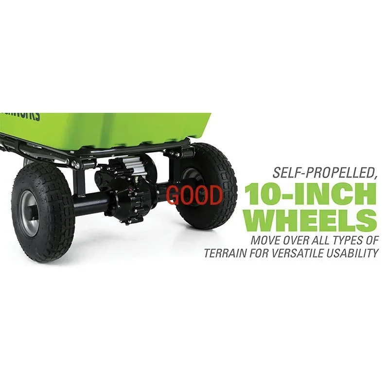 Greenworks Gc40l00 G-Max 40v Self Propelled Garden Shopping Cart Rust Resistant Bath with Battery and Chargers Free Return