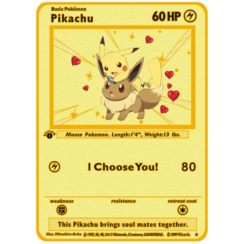 Brand New 27 Pokemon Metal English Kapikachu I Choose You GX EX Vmax Birthday Gift Collection Cards Super Game Anime Kids Toys