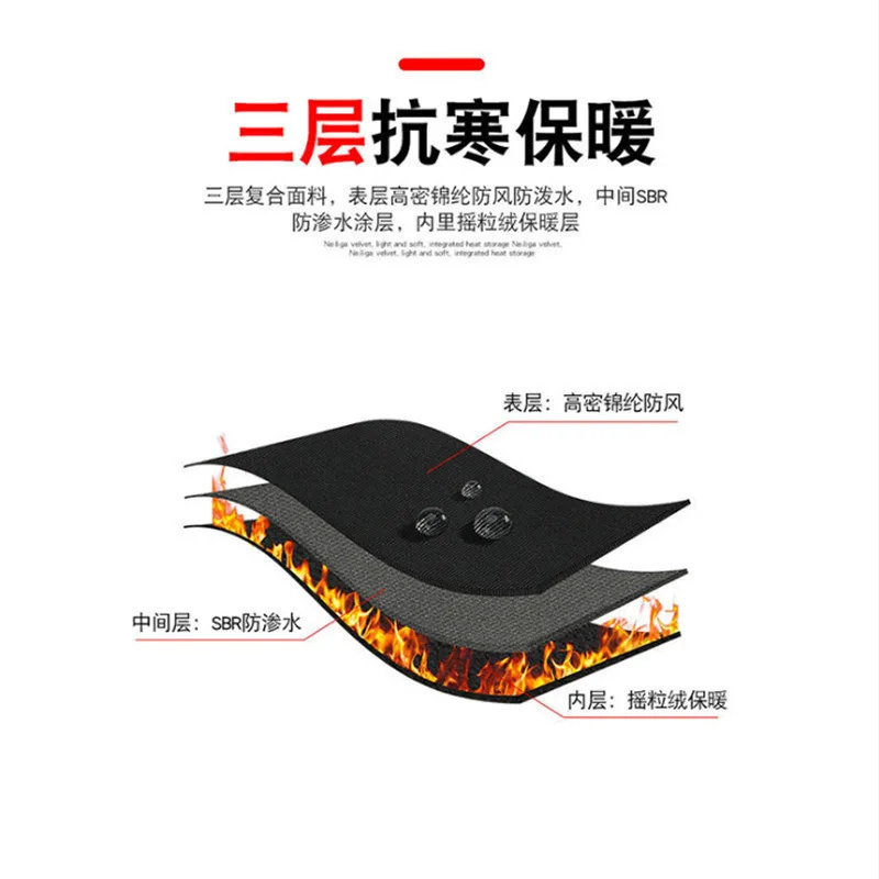 Motorcycle gloves Sports gloves Cycling gloves Winter gloves Touch Screen Zipper Fleece Warm Autumn and Winter Windproof and Waterproof Men's Motorcycle Cyclists Gloves