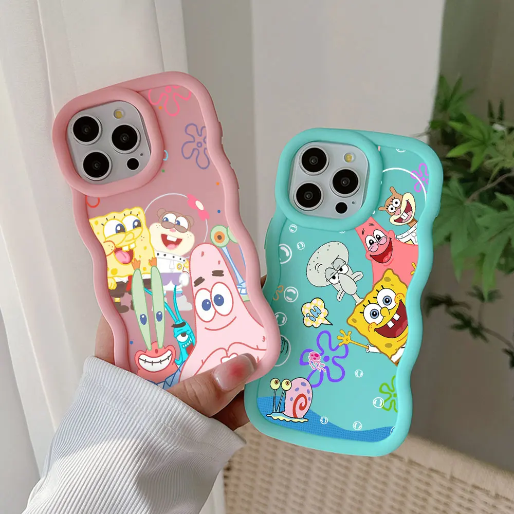 Coque de téléphone mignonne en Silicone souple, étui pour s-épongeBobs Patricks Star Xiaomi Redmi 14C 13C 12C 9T Note Pro Plus 4G 5G