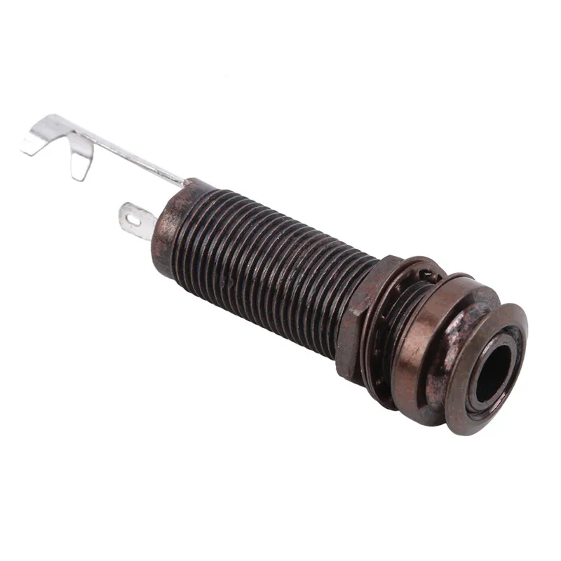 어쿠스틱 일렉트릭 기타용 기타 엔드핀 잭, 듀얼 트랙 플러그 소켓, 엔드 핀 출력, 6.35mm 잭 출력 구리 소재