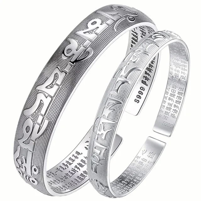 bracelet de couple mantra argent