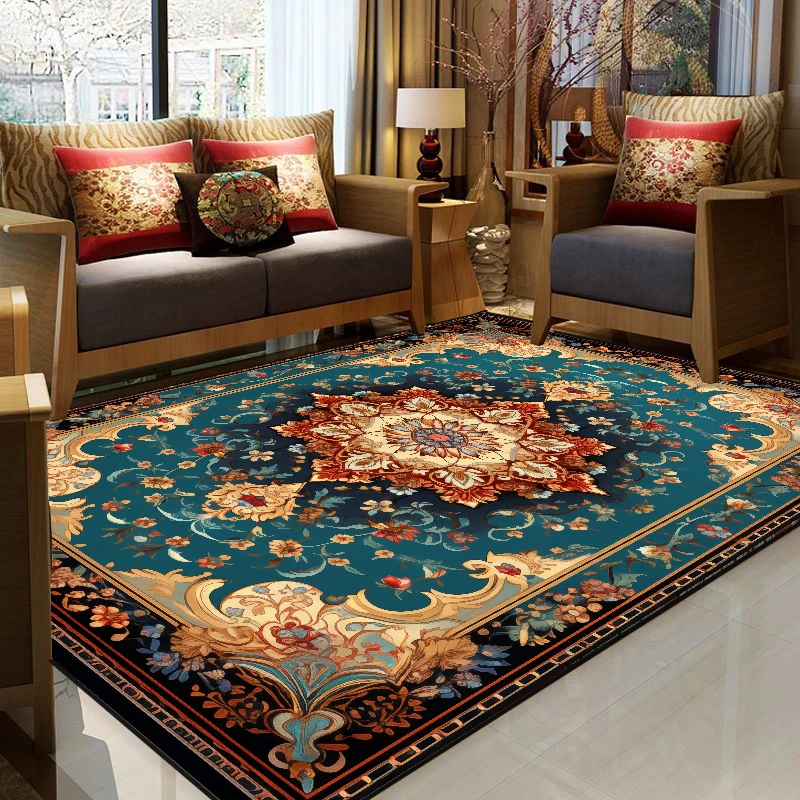 Tappeto Per Camera Da Letto In Stile Etnico Tappeti Retrò Americani Persiani Grandi Aree Decorazione Soggiorno Tappeti Guardaroba Lounge Soft Mat
