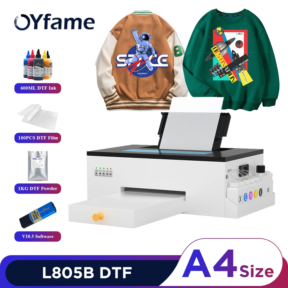 

OYfame A4 DTF Printer For Epson L805 impresora dtf A4 DTF Transfer Printer t shirt printing machine for t shirt fabric print