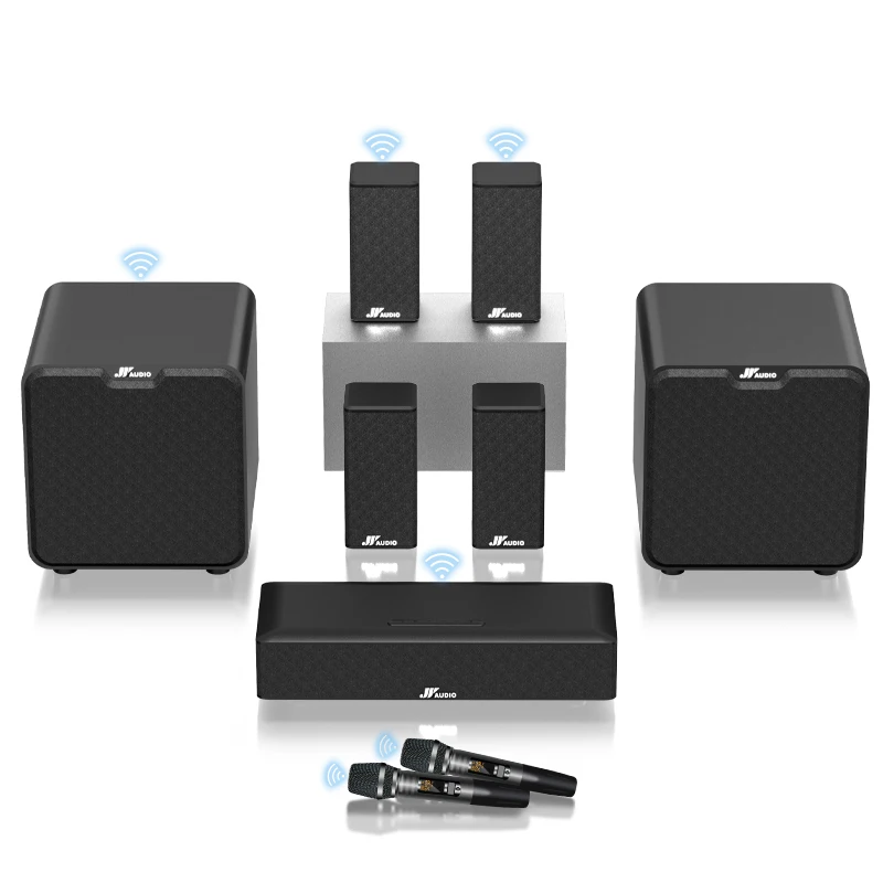 5.2 Canali Surround Sound Home Theater 480 Watt Subwoofer Da 8 Pollici Home Audio Stereo System Con Ingresso Coassiale Ottico Ad Arco