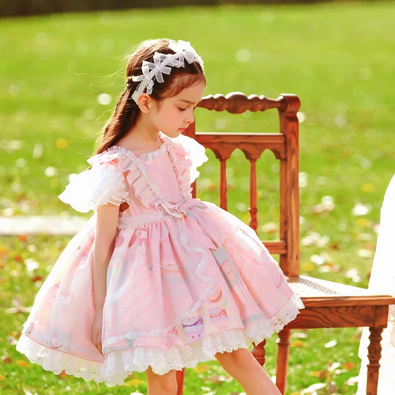 Summer New Girls Lolita Princess Skirt Children Lovely Chiffon Puff Skirt
