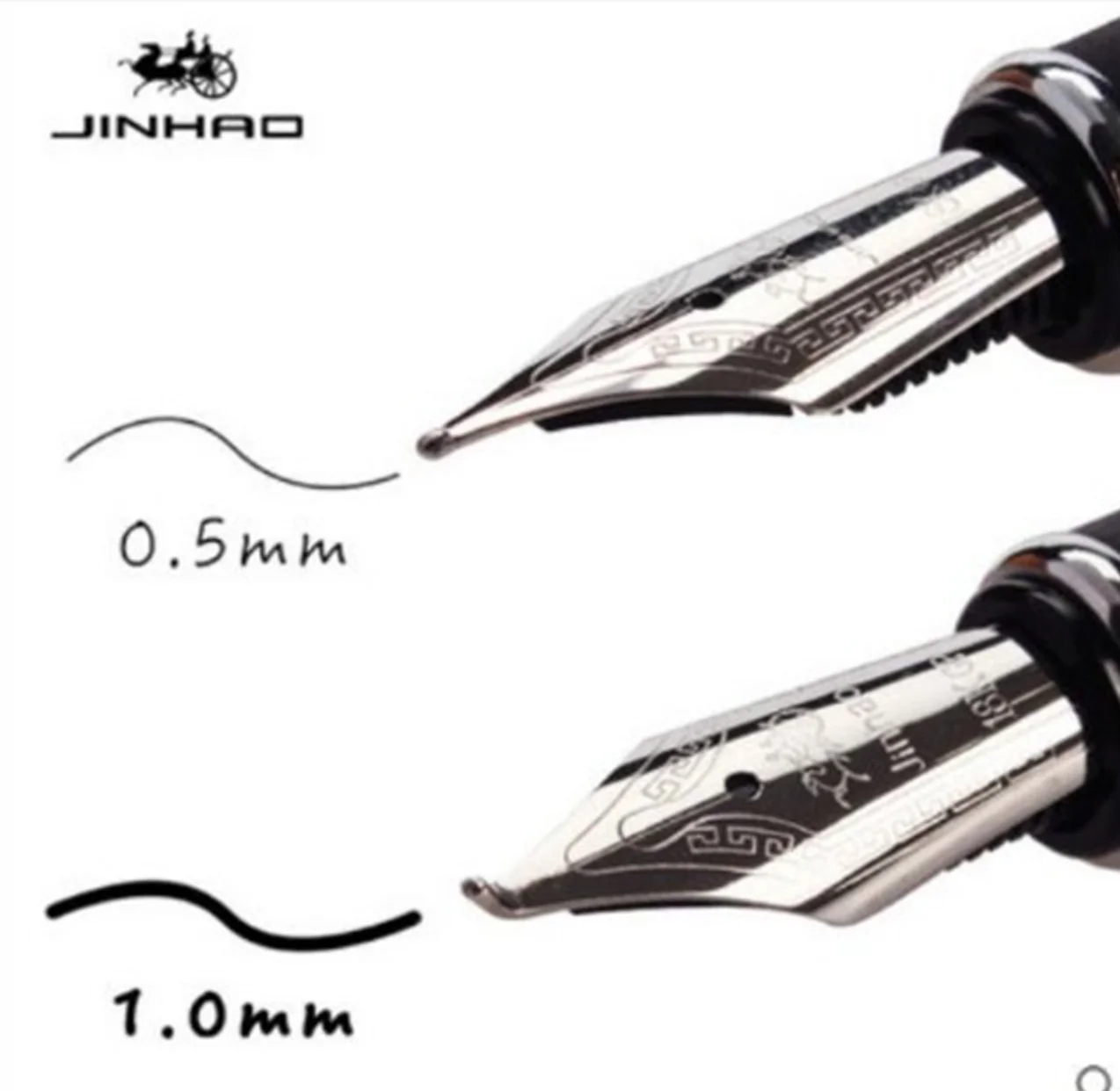 (ジンハオ) Jinhao ドラゴンフェニックス 万年筆 ミディアムペン先 書き込み ラグジュアリーケースセット ビンテージ ブラック ペンコレクション 並行輸入品 Jinhao-ドラゴンとフェニックスの黄金の金属製万年筆,最新のデザイン