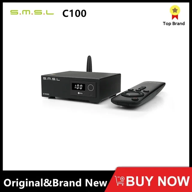 SMSL C100 AK4493S MQA DAC XMOS XU316 USB DAC DSD512 32Bit/768kHz Wireless  Bluetooth DAC USB/Optical/Coaxial/BT5.0 Input RCA Audio DAC Desktop Mini DA