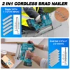 Brushless F15-50 K410-438 Wireless Cordless Electric 2 in 1 Nailer/Stapler Gun with Nail  Lithium Battery for Makita 18V Battery 3
