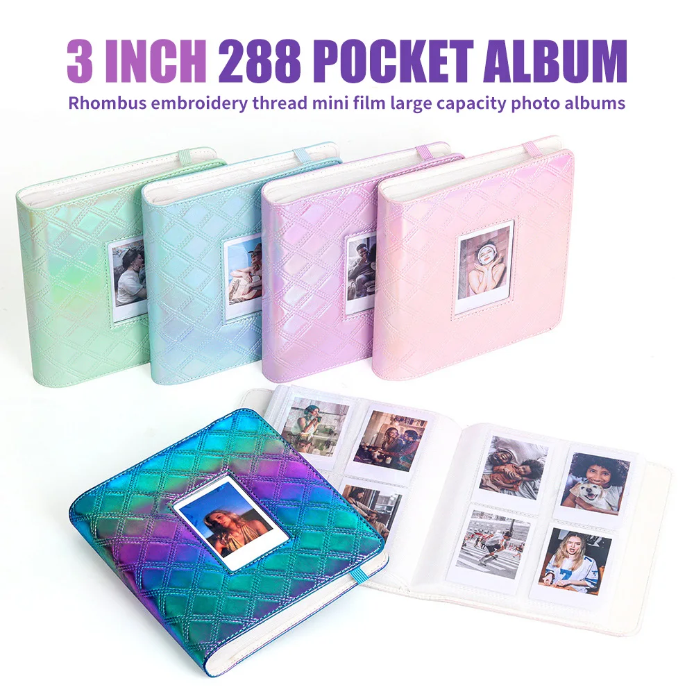 Instax inch, 288 Pockets Hollow Cross stitch Photo Album for