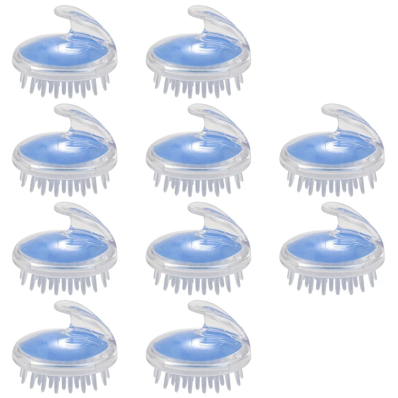 

10Pc Shampoo Scalp Head Shower Massage Massager Cleaning Clean Scrub Hair Brush Comb, Random Colour