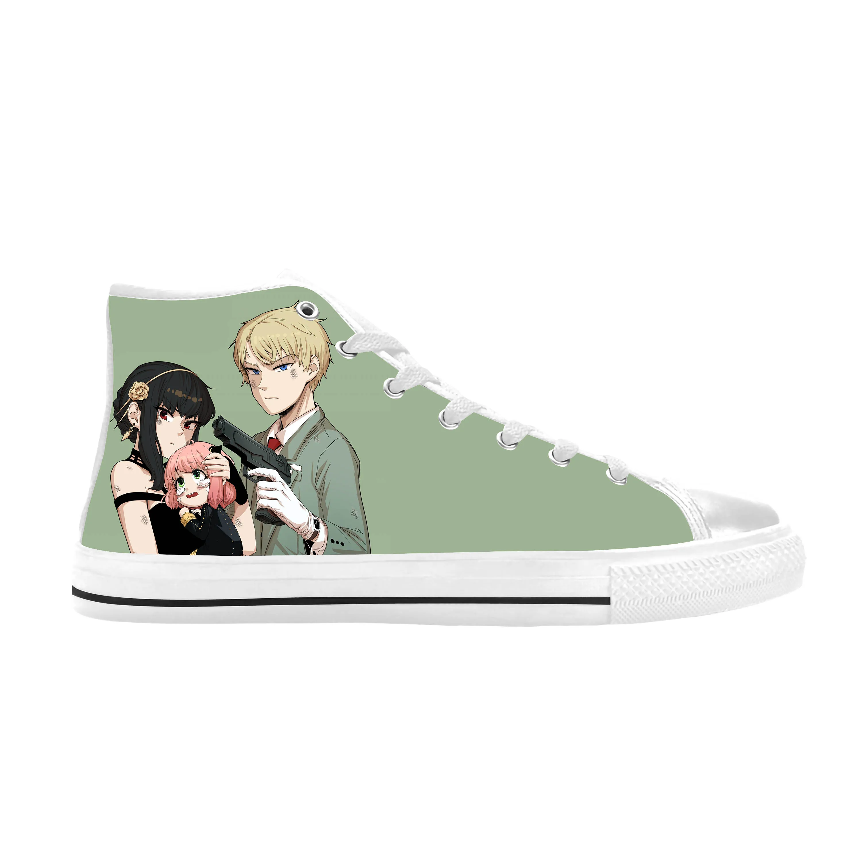 

Japanese Anime Manga Spy X Family Anya Yor Forger Casual Cloth Shoes High Top Comfortable Breathable 3D Print Men Women Sneakers