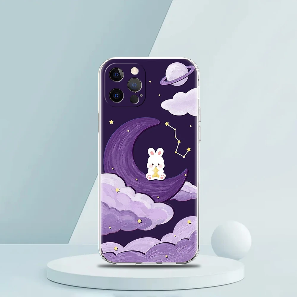 Colorful Rabbit Luxury Silicone Phone Case - Soft Clear Cover