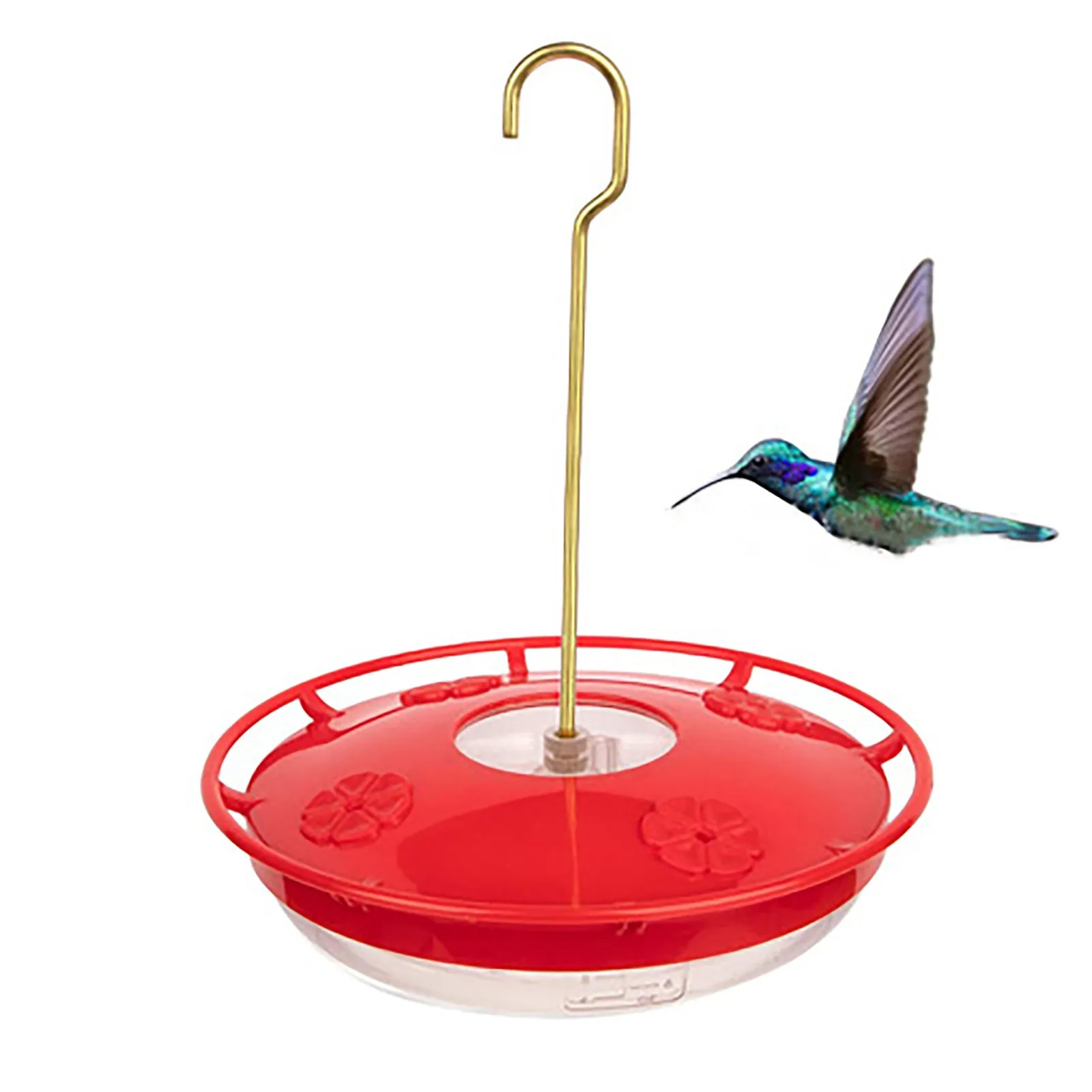 Bird Feeder Hanging Hummingbird Feeder with 4 Feeding Flower Ports for Garden Yard Patio