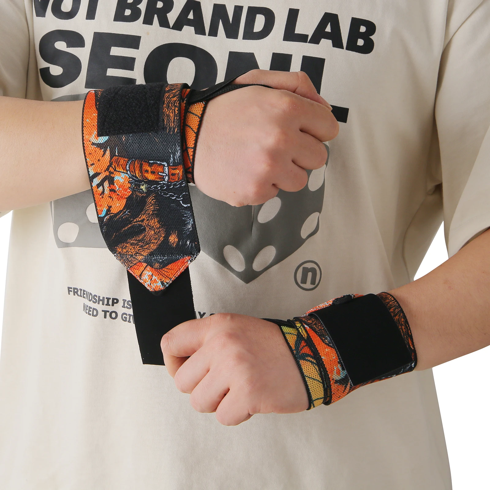 Berserk Anime Flexible Wrist Wraps for Weightlifting - Adjustable and Elastic Gym Wrist Support