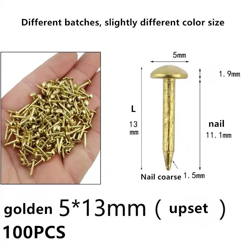 5mm Bubble Nail Copper Nail Decorative Bubble Nail Door Sofa Soft Bag Bubble Pushtack Tack Archaize Round Head For Push Pins Seamless Nails Upholstery Nails Round Head Nails Woodworking Nails