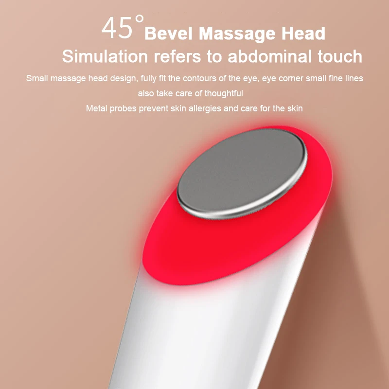 Mini Ultrasonic Eye Care Beauty Instrument Anti Wrinkle LED Light Therapy Massage Eye Bags Dark Circles Remove Vibration Device