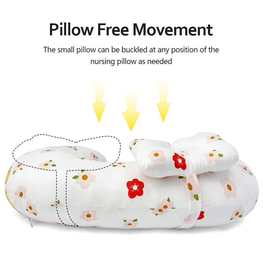 Nursing Pillow Nursing Pillow U-Shaped Multifunctional with Removable Machine Washable Cover Waist & Neck Support For Breastfeeding