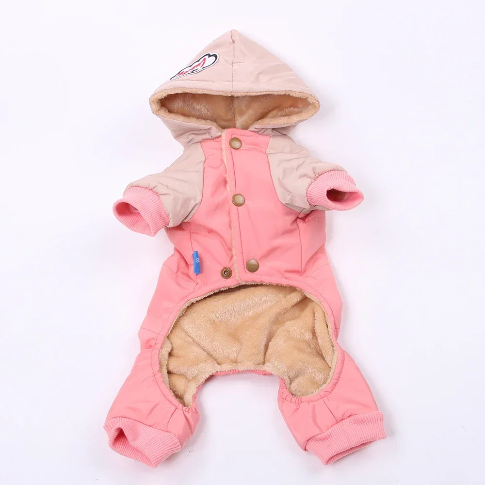 Dog Cat Warm Jumpsuit Hoodie Windbreak Apparel Pet Puppy Coat Jacket Outfit for Dogs Cats Small Medium