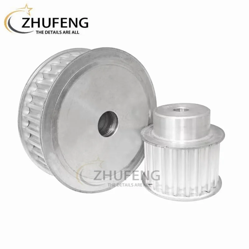 ZHUFENG HTD 타이밍 풀리 알루퍼 표준 부품, 8M, 8M18T, 22T, 26T, 30T, 32T, 35T 너비, 27mm, 32mm, 프로세스 보어 10mm, 12mm