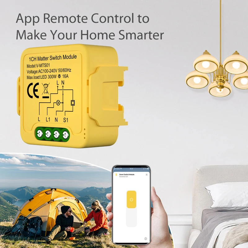 Matter WiFi Smart Switch with App