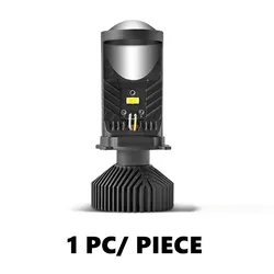 Turbo Fan LED Headlights with Mini Projector Lens - Super Bright 20000LM Hi-Lo Beam Bulbs - H4/9003/HB2 Hi/Lo (1PC Left)
