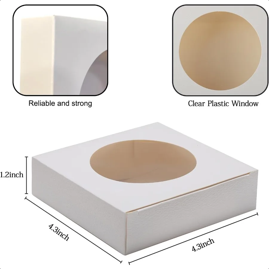 60 Pack Small Square Soap Packaging Boxes
