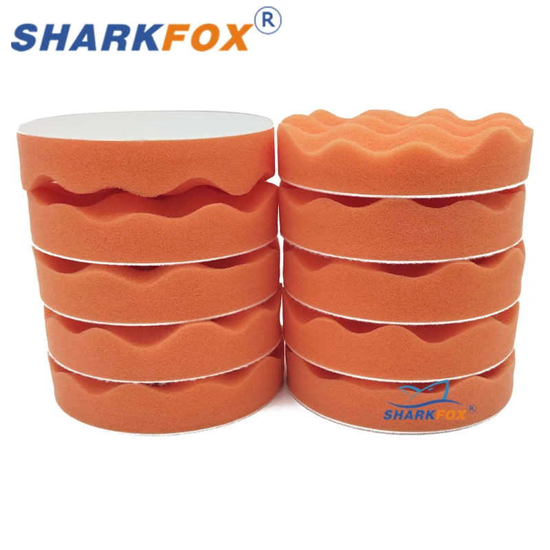 Car Polishing Pads Flat Foam Sponge Waxing Pad Kit Tool For Car Polisher er Auto Care ing Pads Sharkfox 5/6inch