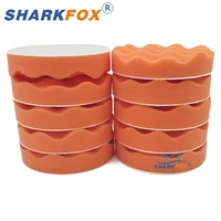Sharkfox 5/6inch Car Buffing Polishing Pads Flat Foam Sponge Waxing Pad Kit Tool For Car Polisher Buffer Auto Care Buffing Pads 2