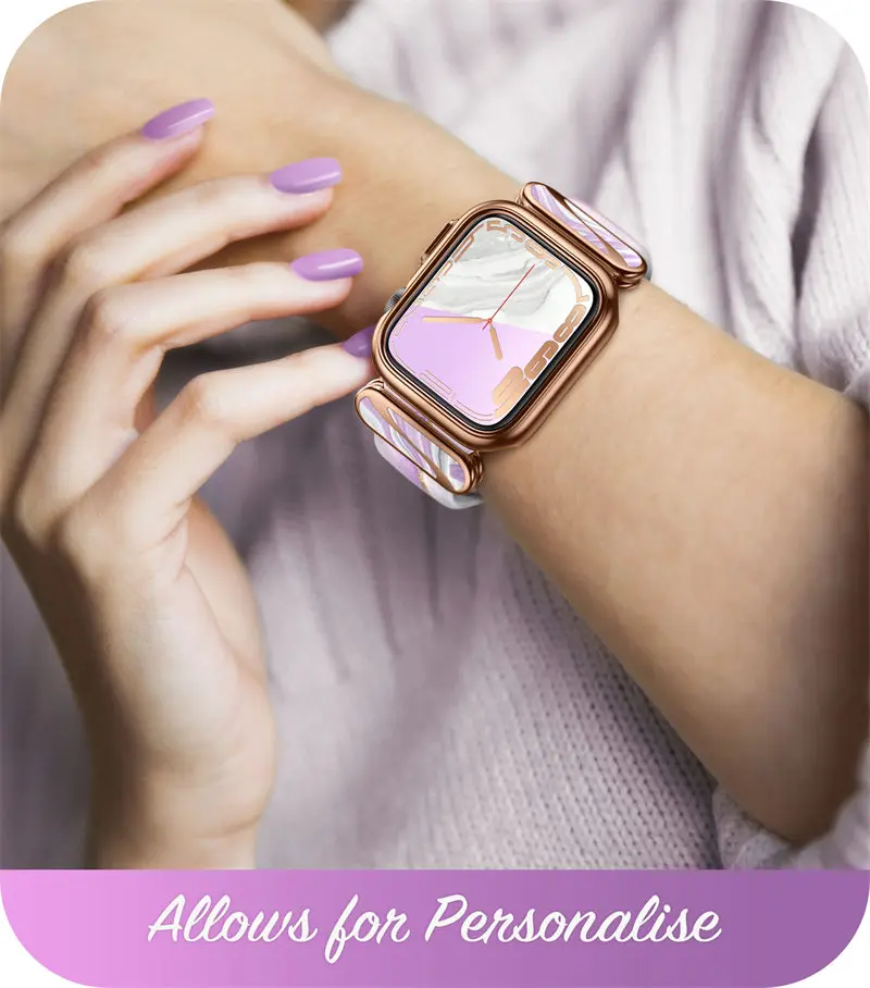 Case For Apple Watch 7/6/5/4/SE3/SE2/SE (40/41mm) I-BLASON Cosmo Luxe Series Stylish Protective Case with Adjustable Soft Strap
