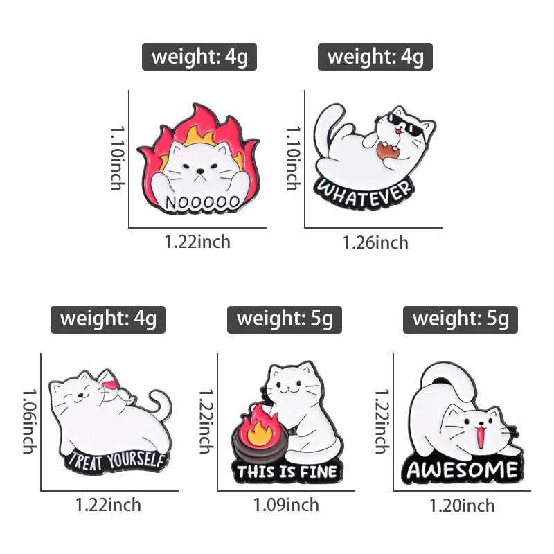 31 Arten niedliche Cartoon-Katze-Emaille-Anstecknadeln, individuelle lustige Kätzchen-Tier-Broschen, Rucksack-Anstecknadeln, Großhandel, Zubehör als Geschenk – Detail 1