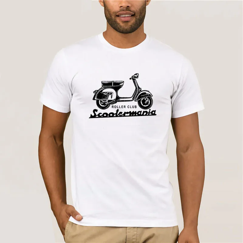 

2022 New Fashion Vespa Club Print Men Women Summer 100% Cotton Black Tees Male Newest Top Popular Normal Tee Shirts Unisex
